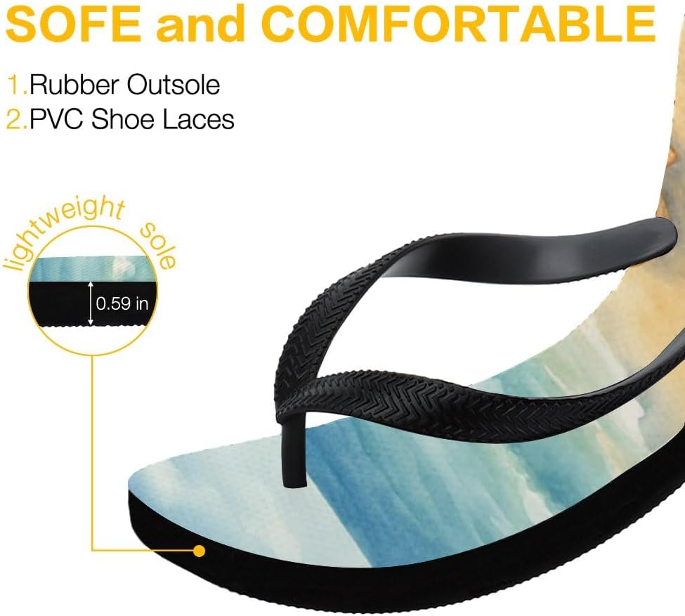 Tropical Print Beach Flip-Flops - view 59