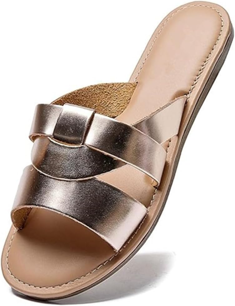 Women's Woven-Strap Flat Slide Sandals - view 5
