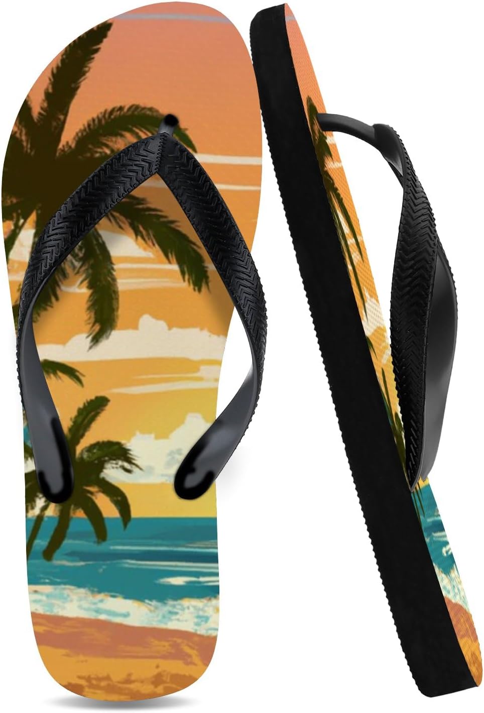 Tropical Print Beach Flip-Flops - view 37