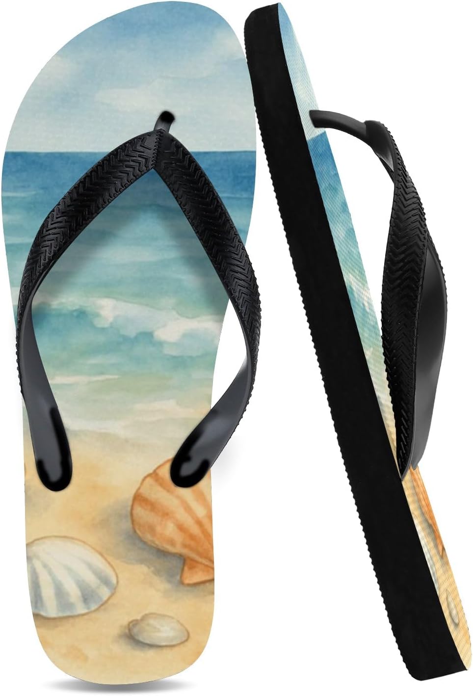 Tropical Print Beach Flip-Flops - view 55