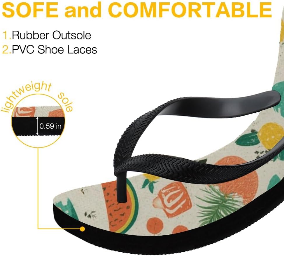 Tropical Print Beach Flip-Flops - view 47