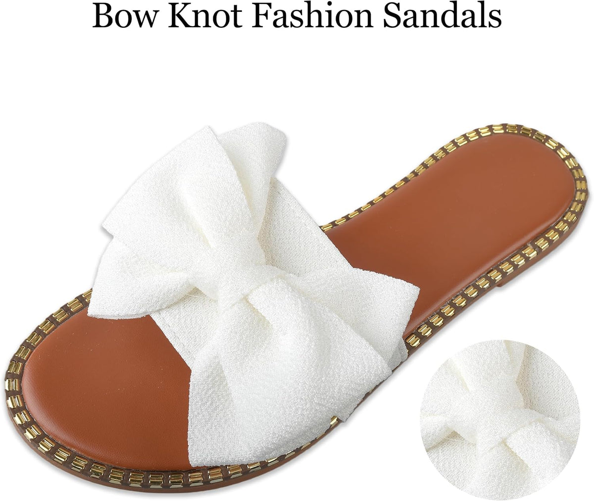 Women's Bow Knot Flat Slide Sandals - view 35