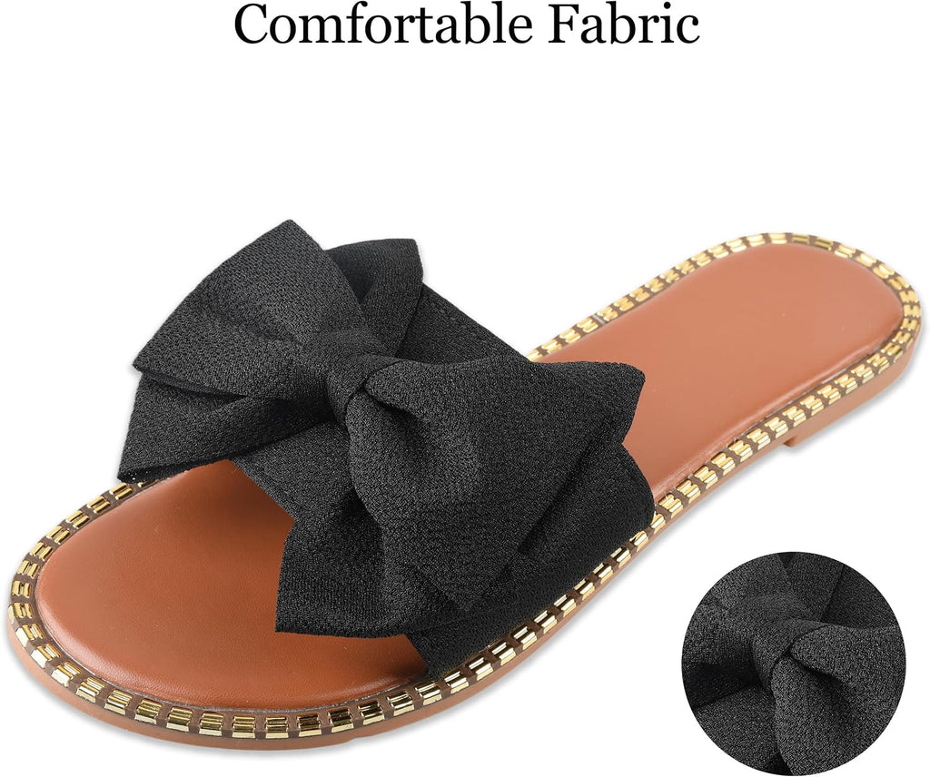 Women's Bow Knot Flat Slide Sandals - view 17