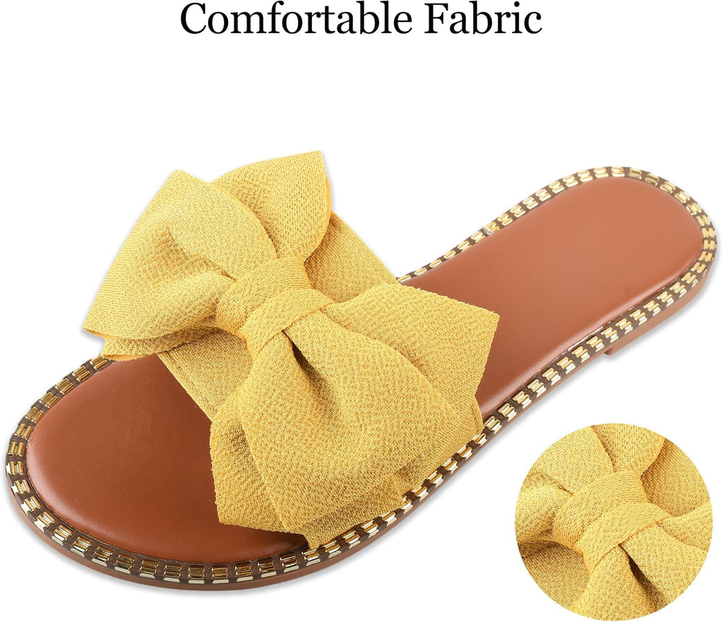 Women's Bow Knot Flat Slide Sandals - view 5